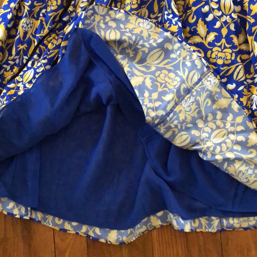 Cynthia Rowley Silk and Gold Metallic Dress Size 0 - Picture 7 of 7
